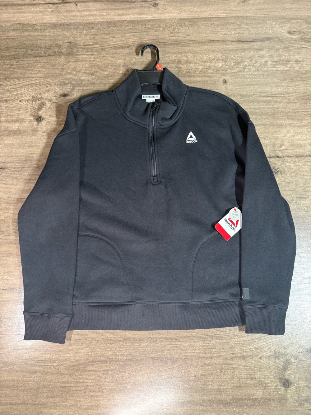 NWT Reebok Quarter Zip Pullover Relax Fit Long Sleeve Full Zip Jacket Medium
